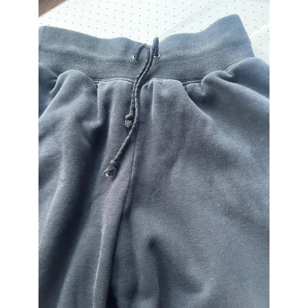 Nike Fleece Jogger Sweatpants Womens S Black Embroidered Swoosh Cropped Pants - Picture 4 of 10